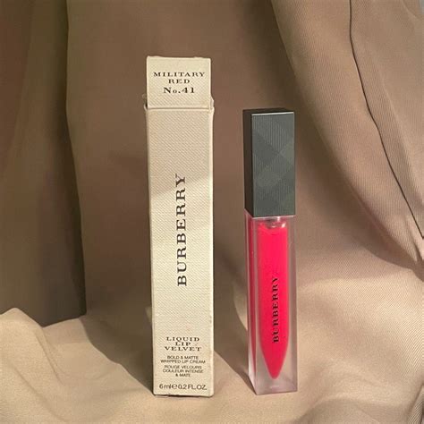 burberry liquid lip velvet military red|Burberry kisses gloss pink mist.